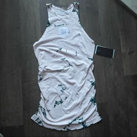 NUX Active Groove Seamless Tank Top Tie Dye Style Color Sugar Plum/ Sea Size S/M - Picture 4 of 12